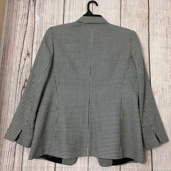 Vintage Talbots Womens Houndstooth Wool Blazer Jacket size 10 Petite - Picture 10 of 13